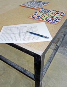 Fliesen einfach planen. Unseren Rolltisch können Sie direkt zu den Paletten fahren.