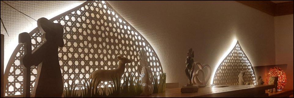 Leuchtobjekte aus Dekorpanneelen