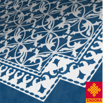 Zementfliese Mondial • Lanze  • Uni  • Dunkelblau Weiß