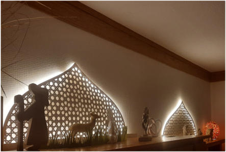 Dekorpaneele mit Hintergrundlicht als Weihnachtsdeko • Kundenfoto