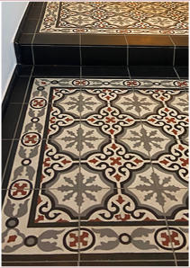 Zementfliesen Flur Jugendstil • Kundenfoto