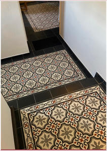 Zementfliesen Flur Jugendstil • Kundenfoto