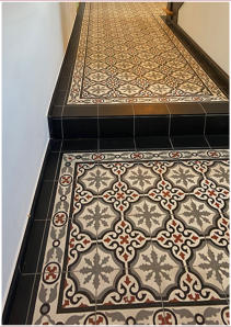 Zementfliesen Flur Jugendstil • Kundenfoto