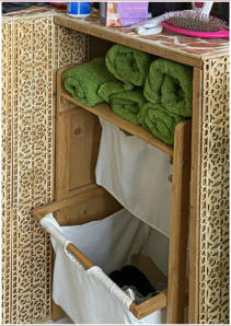 Dekorpaneele an Wäschetruhe • Kundenfoto