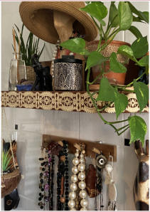 Dekorpaneele an Ablage im Bad • Kundenfoto