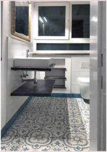 Zementfliesen Bodenfliesen. Badezimmer • Kundenfoto